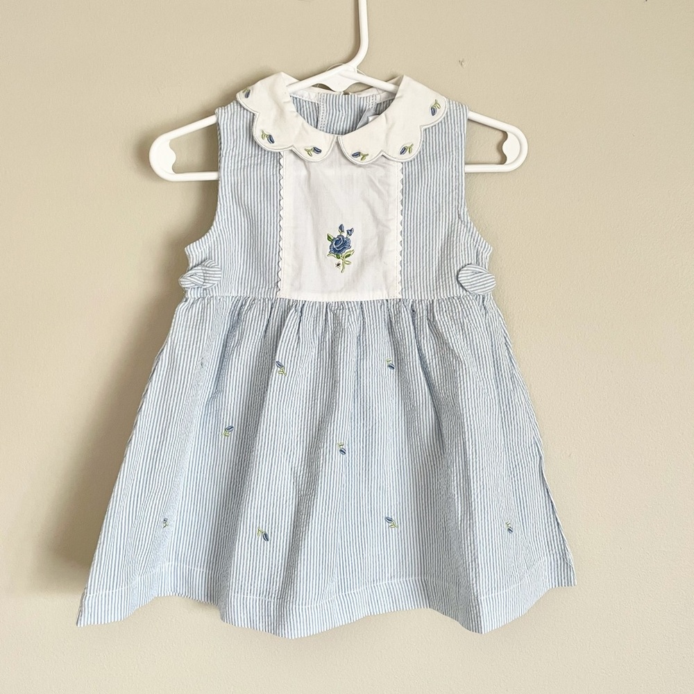 Blue sleeveless dress